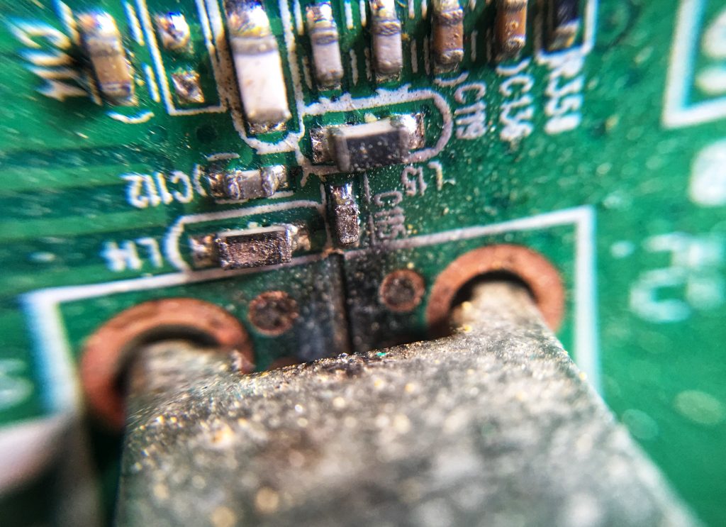 Electronic Circuit Board Damaged By Lightning